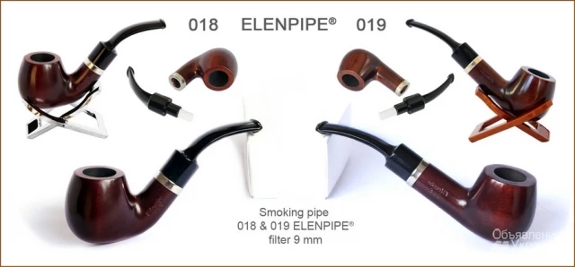Фото Польские грушевые курительные трубки B & B, Elenpipe с фильтром 9 мм