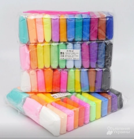 Фото Масса для лепки самозастывающая 36 цветов набор Super Clay творческий набор