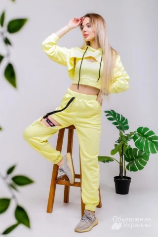 Фото Лимонный костюм женский летний «LOOP»