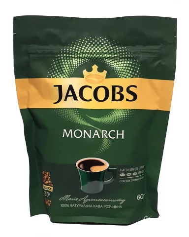 Фото Сублимированный растворимый кофе Якобс Монарх ( Jacobs Monarch ) 60 г