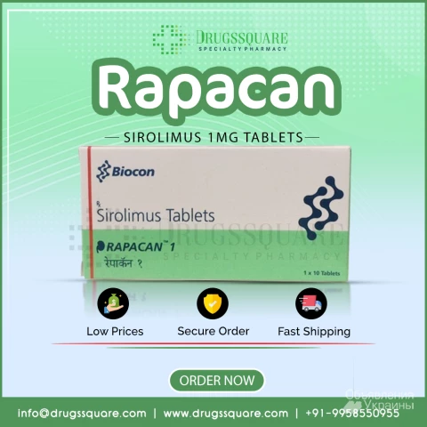 Фото Rapacan 1mg Tablet - Biocon Sirolimus 1mg Tablet Buy Online in Russia