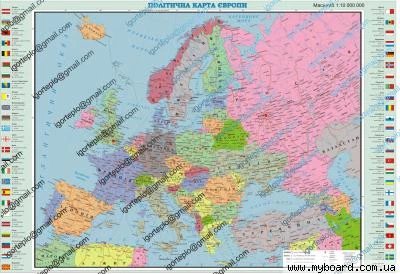 Фото Карта Европы в векторе