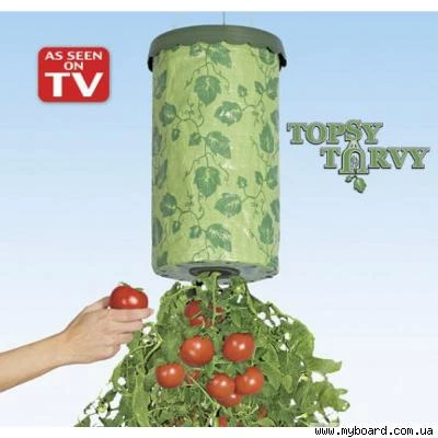 Фото Выращивание овощей и фруктов с Topsy Turvy