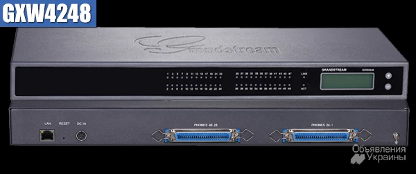 Фото Grandstream GXW4248, голосовий ip шлюз, 48xFXS, 1xLAN, (1GbE)Gigabit Ethernet