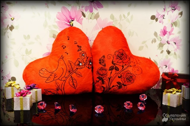 Фото Подушка сердце, игрушка сердце, мягкое сердечко, игрушки киев.