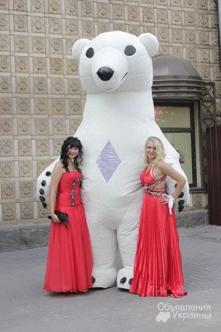 Фото Закажите ростовую куклу Белый медведь на корпоративный праздник!