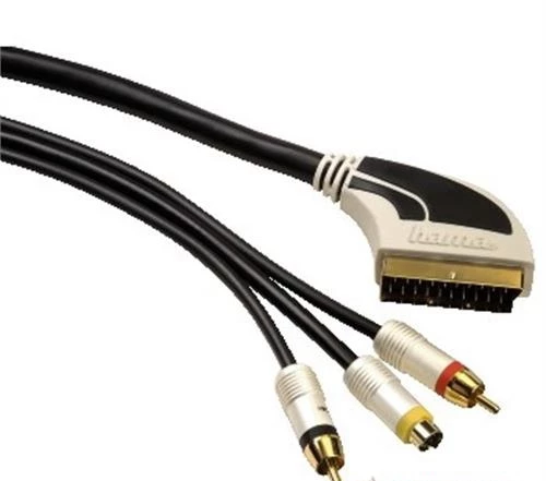 Фото кабель Hama Scart -2 Cinch+ 1 S-Video gold connection 2.0 метра