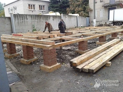Фото Строительство свайно-ленточного фундамента в г. Донецке.