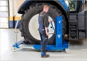 Фото WT1500N (Т) Гидралическая подкатная тележка для снятия колес грузовых авто сельскохозяйственных и строительных машин весом до 1500кг ,Ø шин 1-2,4м,