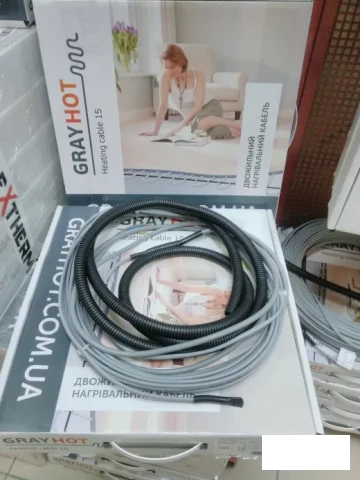 Фото GrayHot Нагревательный кабель под плитку по цене ИК пленки