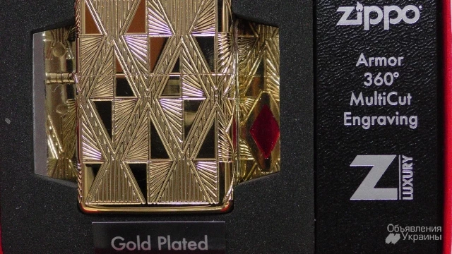Фото Зажигалка Zippo Armor Luxury Diamond High Polish Gold Plate 29671