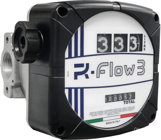 Фото Механічний лічильник витратомір для дизпалива R FLOW 3C (20-120л/хв) Adam Pumps Італія