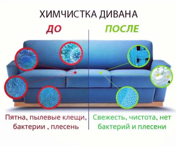 Фото Выездная химчистка мягкой мебели