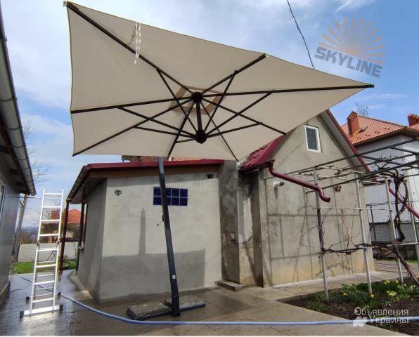 Фото Садовый зонт Киев. Зонты консольные для кафе, ресторана, сада, Scolaro