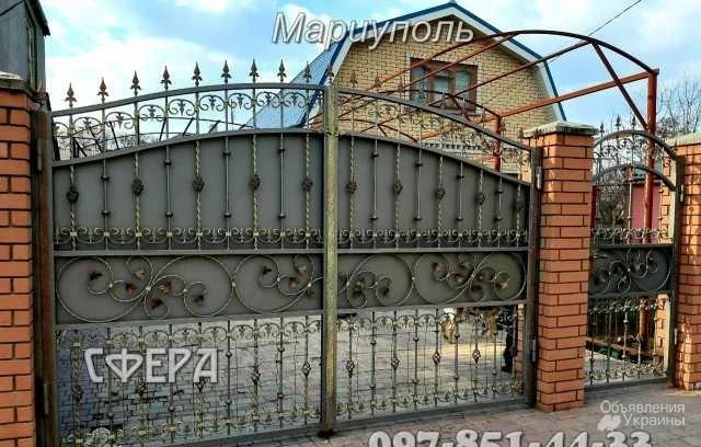 Фото Кованые ворота, распашные, откатные, решетчатые, металлические калитки