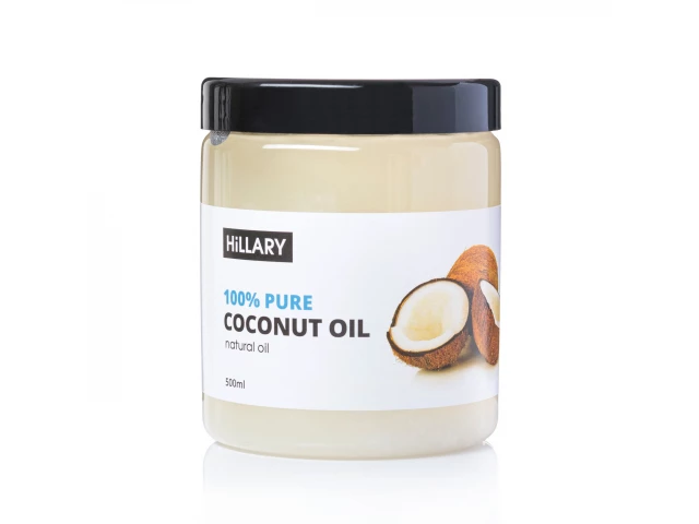 Фото Рафінована кокосова олія Hillary 100% Pure Coconut Oil, 500 мл