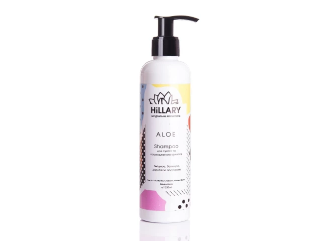 Фото Натуральний шампунь для сухого і пошкодженого волосся Hillary ALOE Shampoo, 250 мл