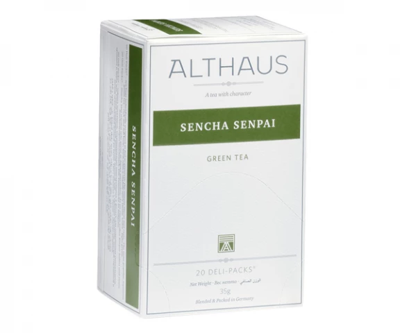 Фото Зеленый чай Althaus Sencha Senpai в пакетиках 20 шт