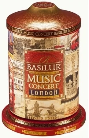 Фото Черный чай Basilur Подарочная Музыкальная шкатулка Лондон ж/б 100 г
