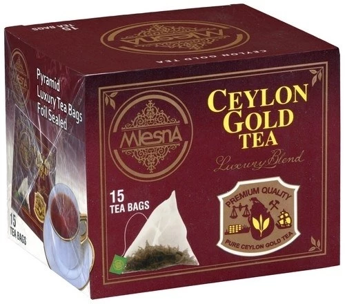 Фото Черный чай Цейлон Голд в пакетиках Млесна картон 30 г