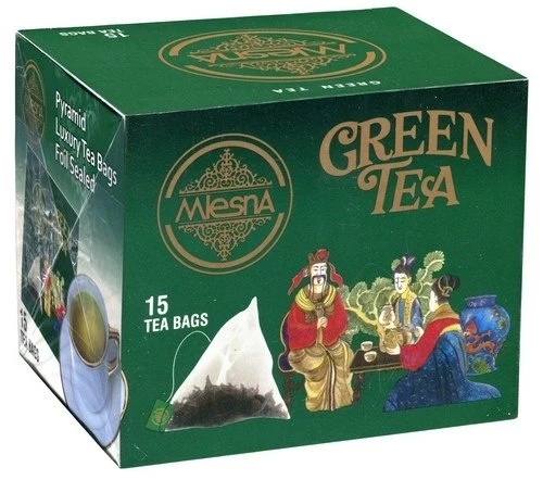 Фото Зеленый чай китайский в пакетиках Млесна картон 30 г