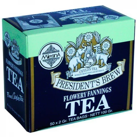 Фото Черный чай Президент Брю в пакетиках Млесна картон 100 г