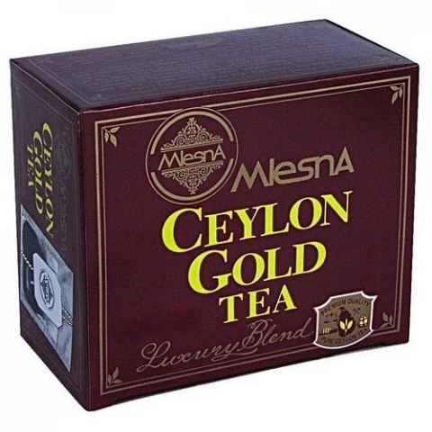 Фото Черный чай Цейлон Голд в пакетиках Млесна картон 100 г