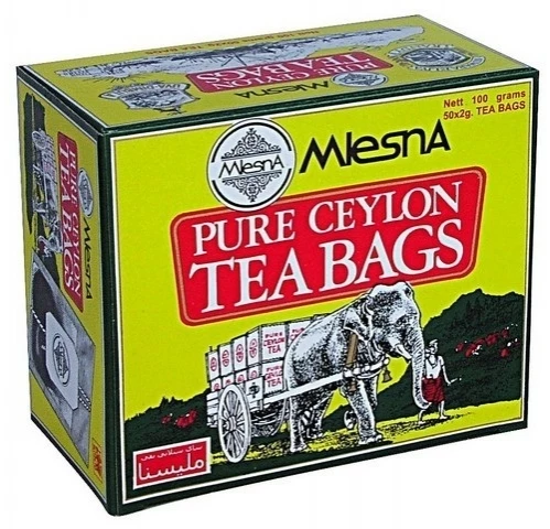 Фото Черный чай Слон в пакетиках Млесна картон 100 г