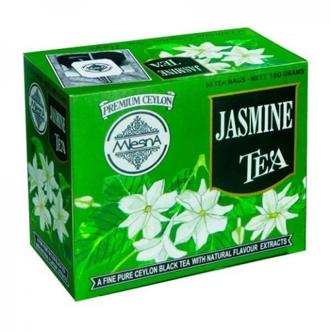 Фото Черный чай Жасмин в пакетиках Млесна картон 100 г