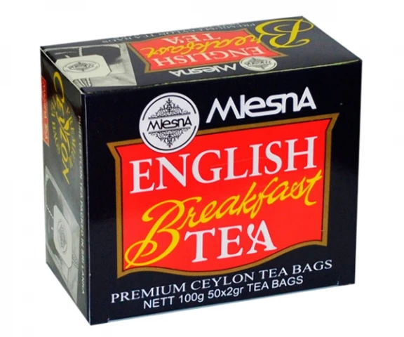 Фото Черный чай Английский завтрак в пакетиках Млесна картон 400 г