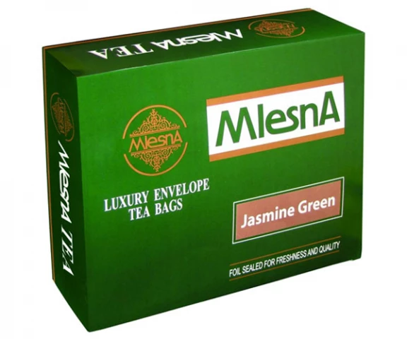 Фото Зеленый чай Жасмин в пакетиках Млесна картон 400 г