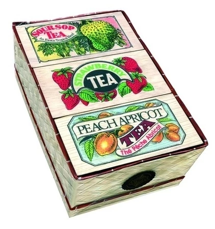 Фото Черный чай Коллекция 3 вида Арома Млесна плетенная шкатулка 150 г