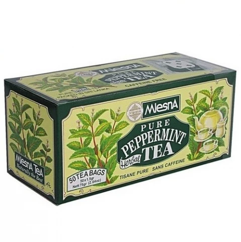 Фото Травяной чай Перечная мята в индивидуальных пакетиках из фольги Млесна картон 75 г