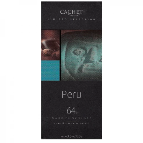 Фото Черный шоколад Cachet Перу 64% 100 г