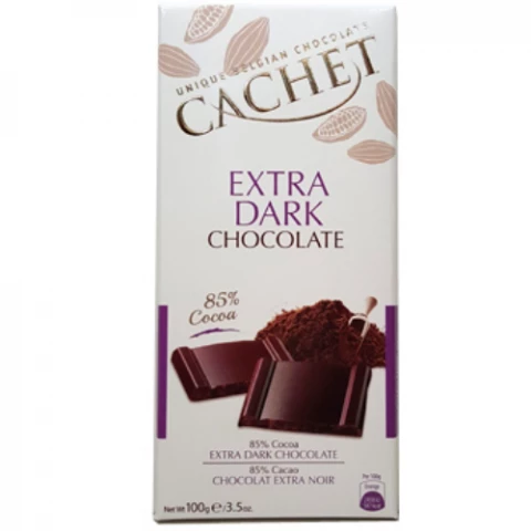 Фото Экстра черный шоколад Cachet 85% 100 г