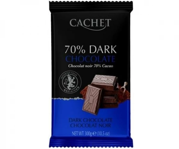 Фото Экстра черный шоколад Cachet 70% какао 300 г