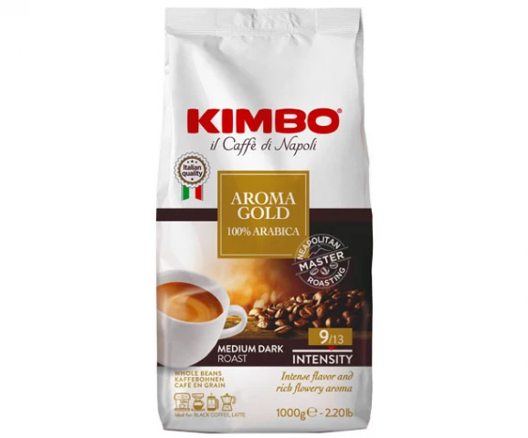 Фото Кофе KIMBO Espresso Aroma gold 100% Arabica в зернах 1 кг