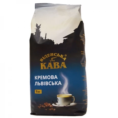 Фото Кофе Віденська кава Львівська Кремова в зернах 1 кг