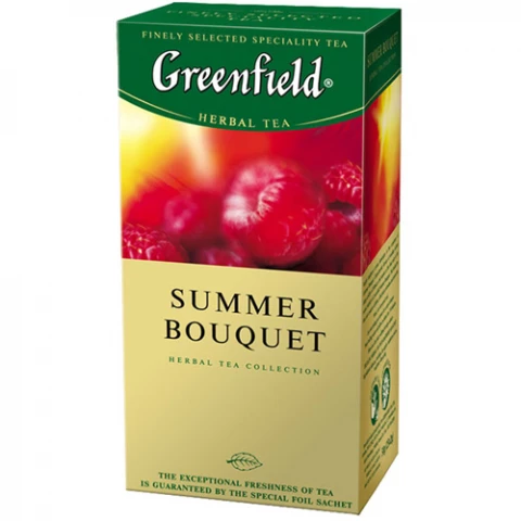 Фото Травяной чай Greenfield Summer Bouquet - Малина в пакетиках 25 шт