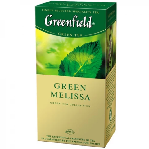 Фото Зеленый чай Greenfield Green Melissa - Мелисса в пакетиках 25 шт