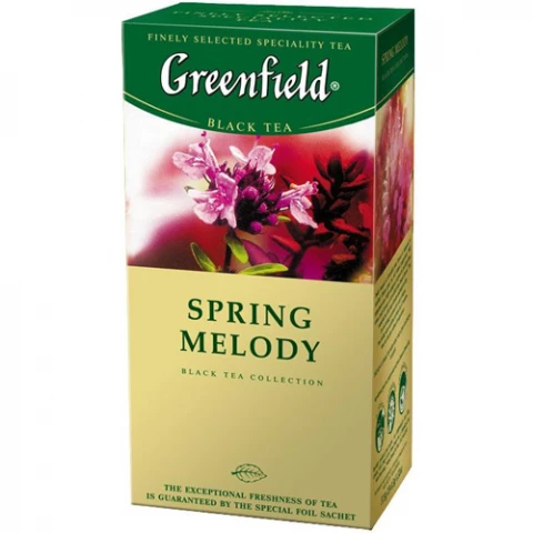 Фото Черный чай Greenfield Spring Melody - Чабрец в пакетиках 25 шт