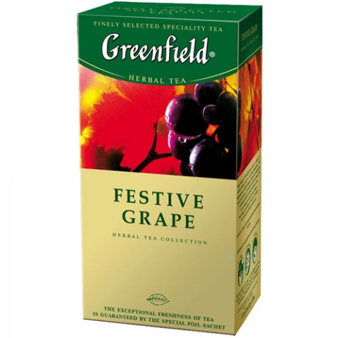 Фото Травяной чай Greenfield Festive Grape - Виноград в пакетиках 25 шт