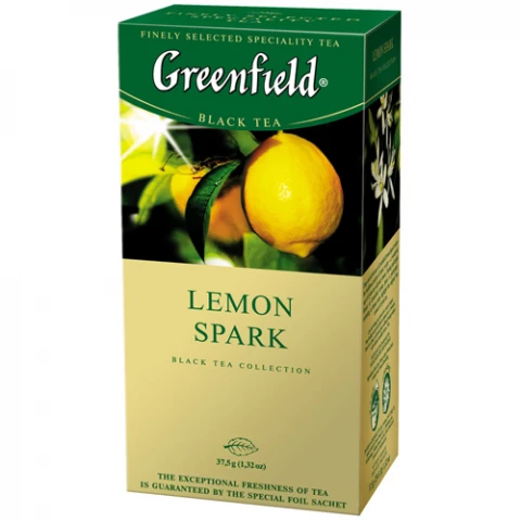 Фото Черный чай Greenfield Lemon Spark - Лимон в пакетиках 25 шт