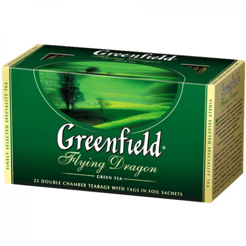 Фото Зеленый чай Greenfield Flying Dragon - Дракон в пакетиках 25 шт