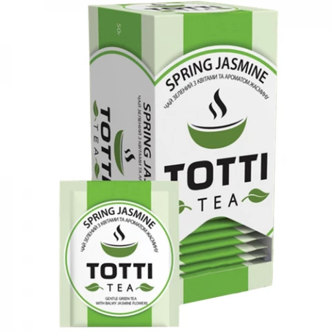 Фото Зеленый чай TOTTI Tea Весенний Жасмин в пакетиках 25 шт