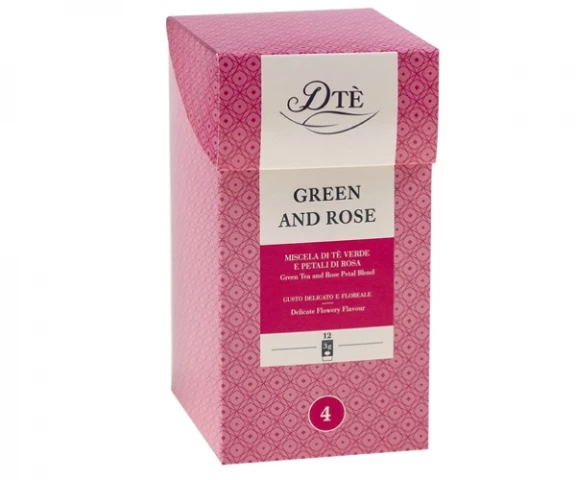 Фото Зеленый чай DTè Green &amp; Rose фильтр-пак 12 шт