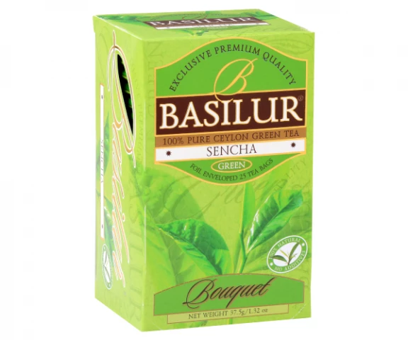 Фото Зеленый чай Basilur Сенча в пакетиках 25х1,5 г