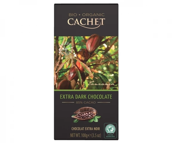 Фото Экстра черный шоколад Cachet 85% Tanzania origin 100 г