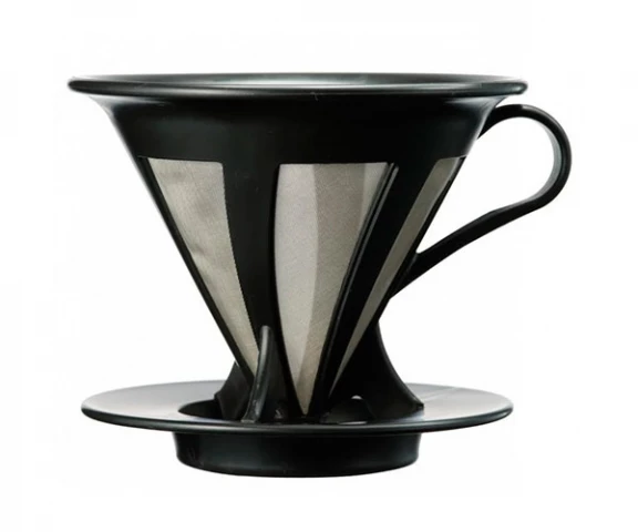 Фото Пуровер Hario пластик V60 02 Black (CFOD-02B)