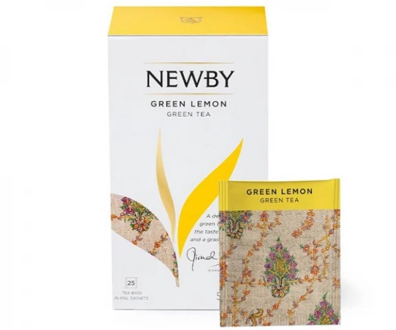 Фото Зеленый чай Newby Зеленый лимон в пакетиках 25 шт (310100)